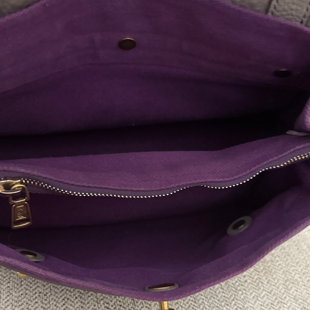 YSL Muse Two Top handle bag. Gray and Purple - Picture 7 of 12